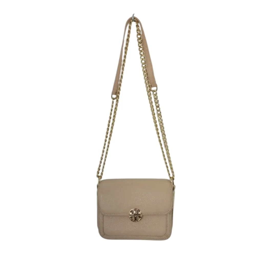 Tory Burch Peach/Gold Leather‎ Duet Chain Shoulder Bag